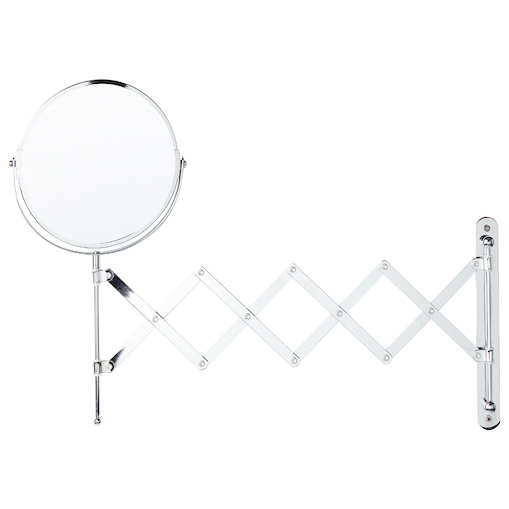 Lusterko kosmetyczne ścienne na wysięgniku YVELINES 57 cm 36 cm Metal Srebrny