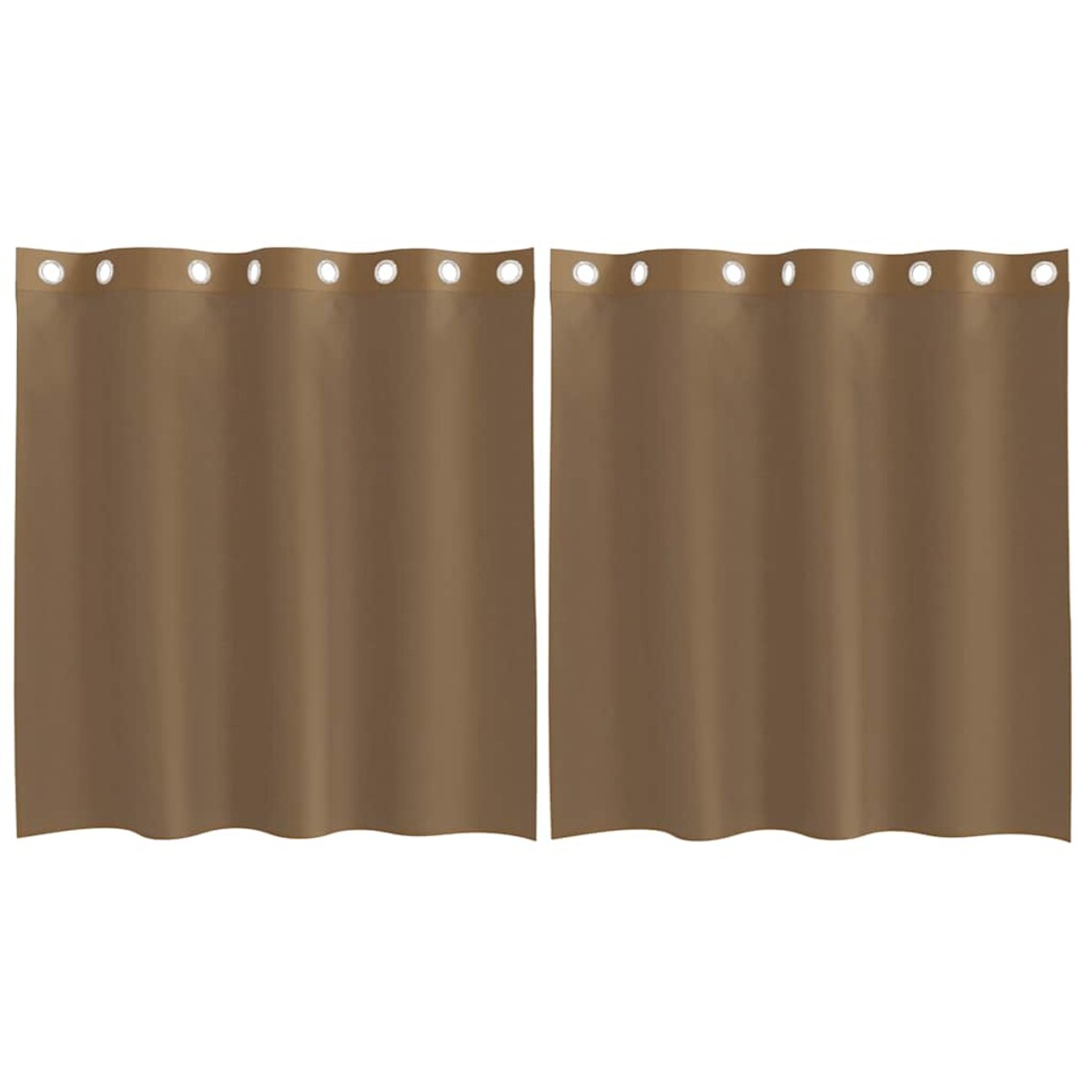 vidaXL Zasłony woalowe z przelotkami 2 szt. Jasnobrązowe