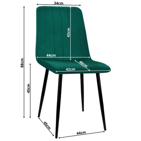 Krzesło tapicerowane do salonu jadalni klasyczne welurowe zielone