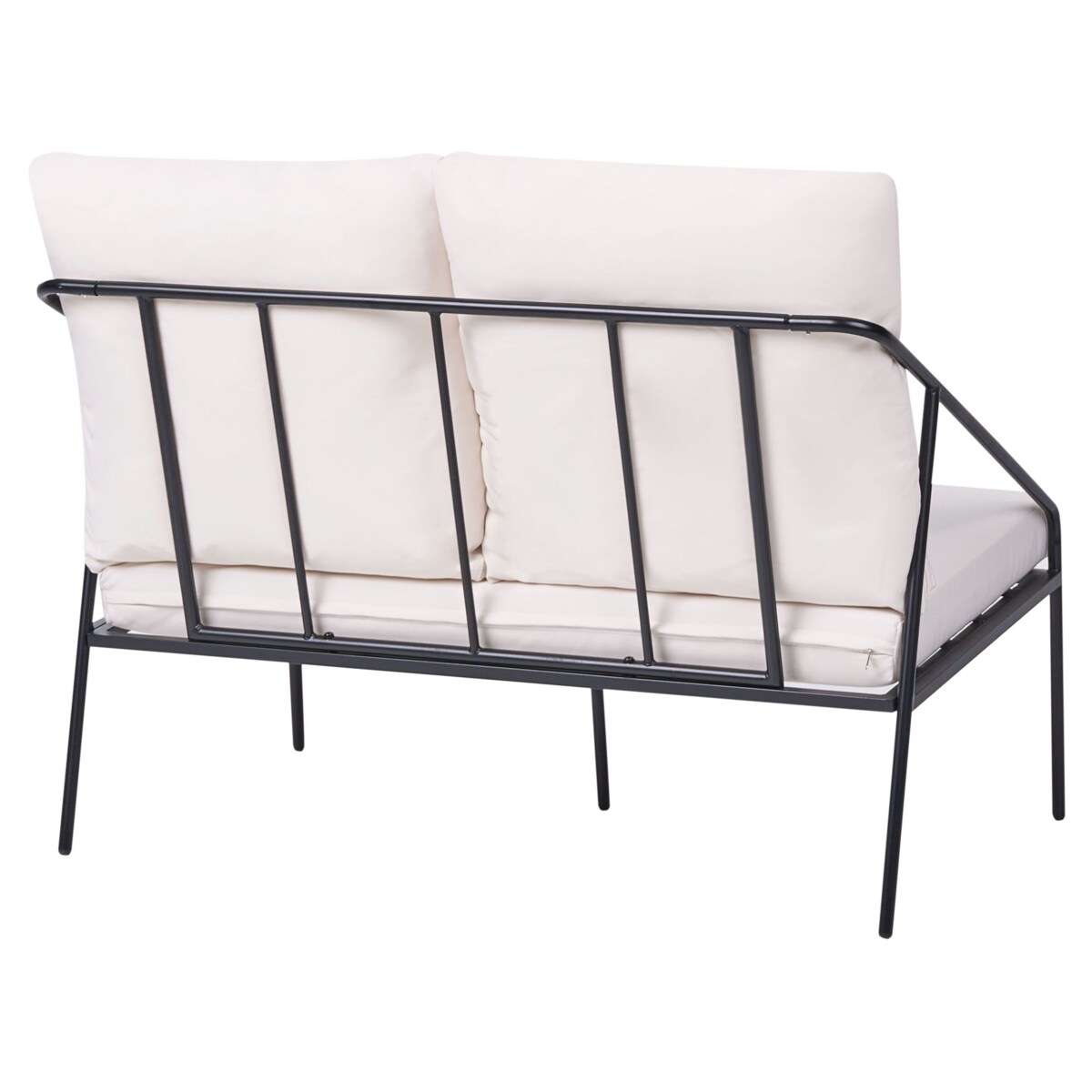 Zestaw ogrodowy ze stolikiem dla 4 osób USTICA Metal Czarny