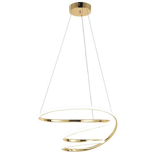 Lampa Sufitowa Wisząca Led G080-1Cp Złoty, Metal, Tworzywo Sztuczne