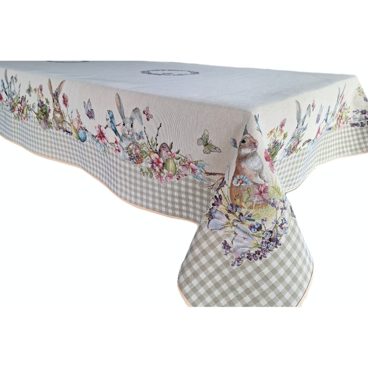 Obrus Wielkanocny 140X240 Cm Na Stół Ozdobny Dekoracyjny Zajączki