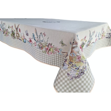 Obrus Wielkanocny 140X240 Cm Na Stół Ozdobny Dekoracyjny Zajączki