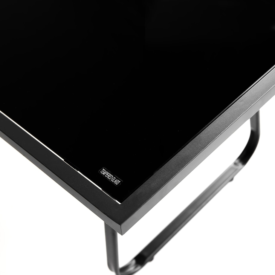 Zestaw Meble Ogrodowe Na Taras Do Ogrodu Komplet Stół 2 X Fotel Sofa Czarny