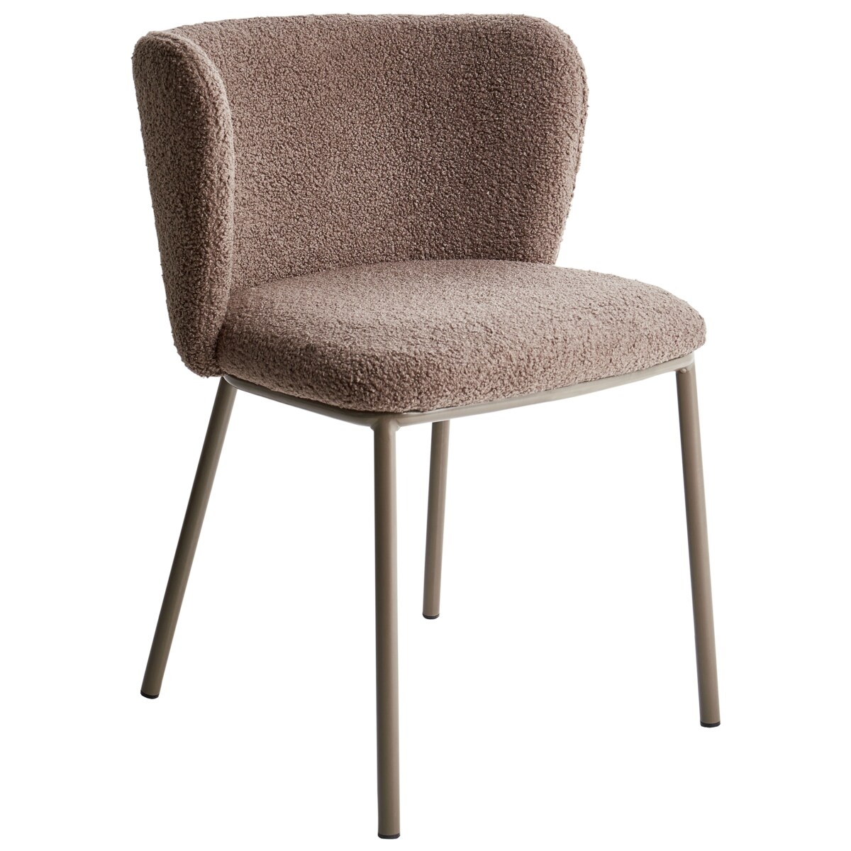 Zestaw 2 krzeseł MINA II Boucle Jasnobrązowy