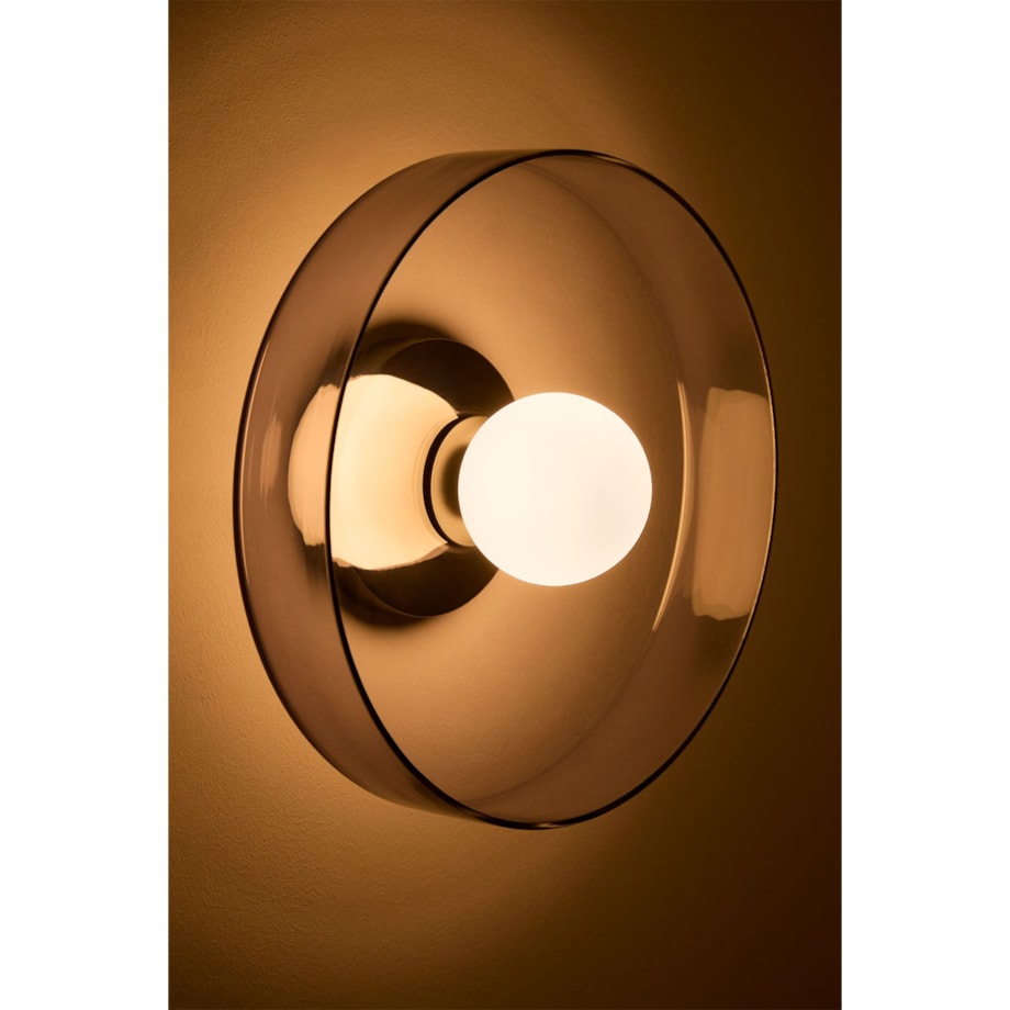 Kinkiet szklany Jaxal czarny Ø35 cm