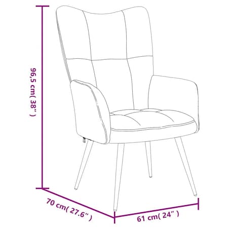 vidaXL Fotel, czarny, obity aksamitem