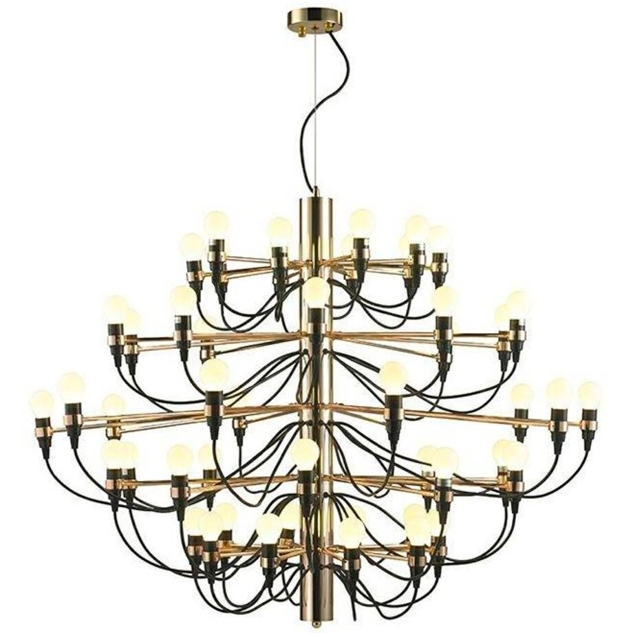 Lampa wisząca Gino MSE010100306 industrialna czarna złota