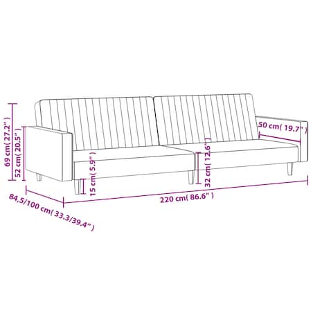 vidaXL 2-osobowa kanapa, czarna, tapicerowana aksamitem