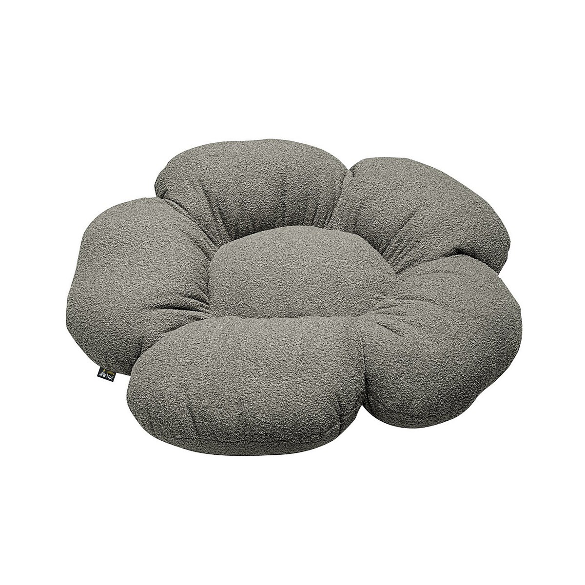 Poduszka kwiatek Mia, ciemny szary, 45 cm, Boucle