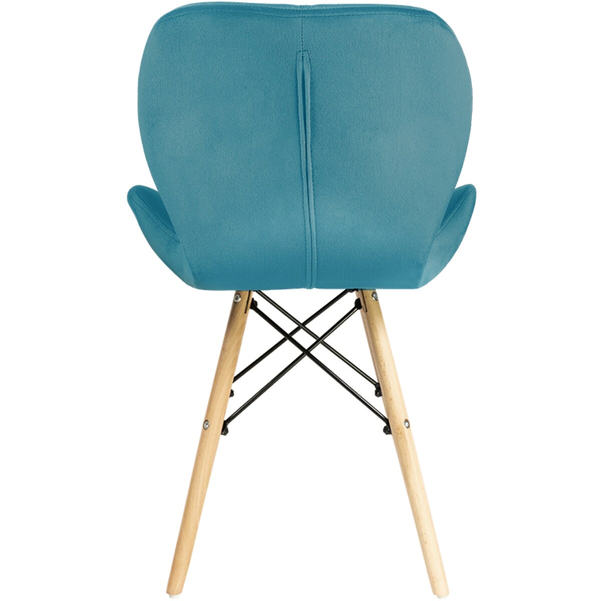 Krzesło tapicerowane welurowe skandynawskie pikowane nowoczesne