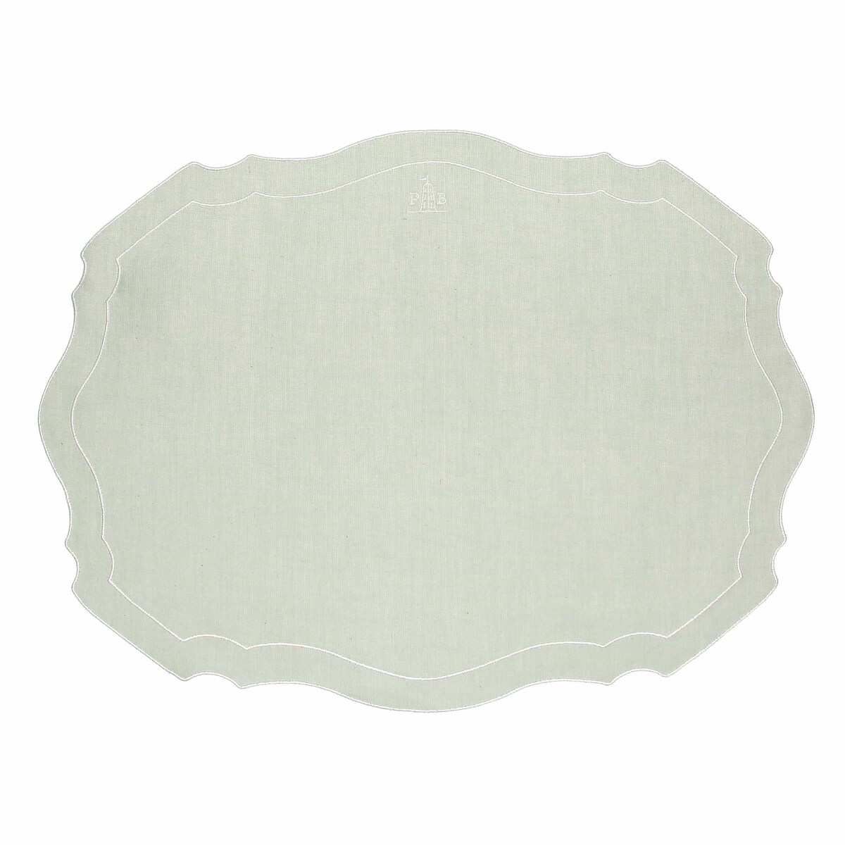 LA PORCELLANA BIANCA Nowoczesna podkładka na stół 48x33 cm, miętowy