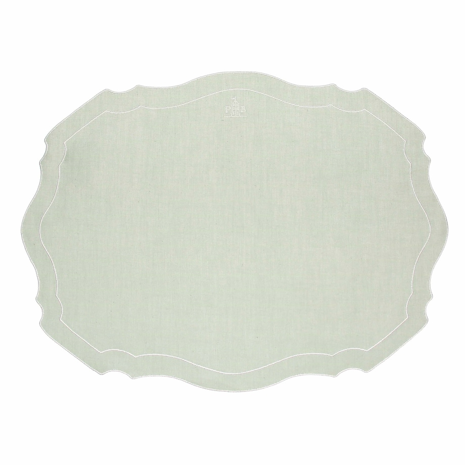 LA PORCELLANA BIANCA Nowoczesna podkładka na stół 48x33 cm, miętowy