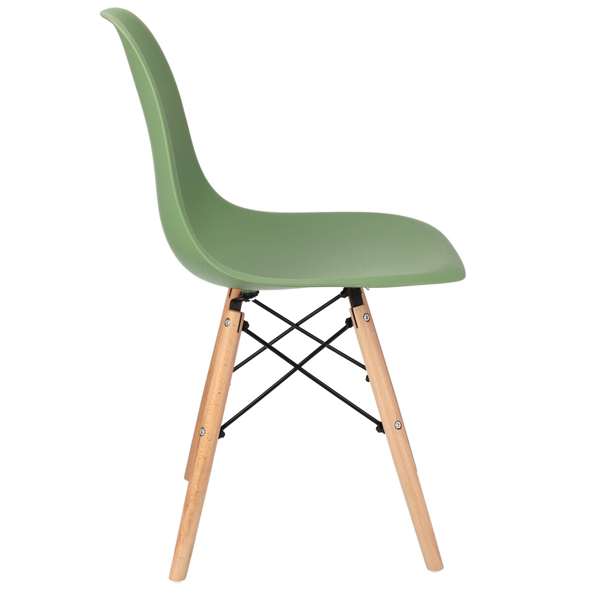 Krzesło skandynawskie kuchenne EVA zielone wygodne