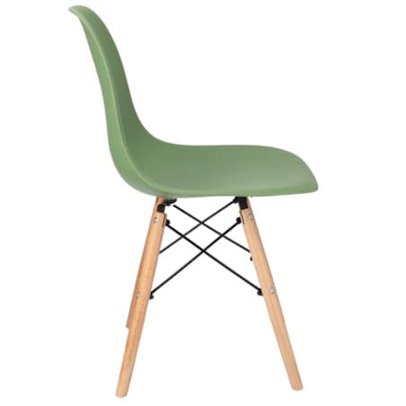 Krzesło skandynawskie kuchenne EVA zielone wygodne