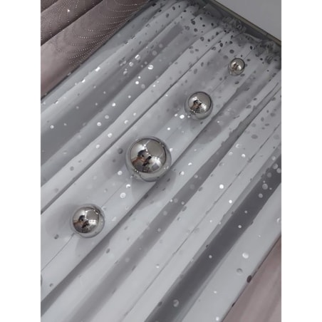 Firana gotowa srebrne akcenty 400x250 cm