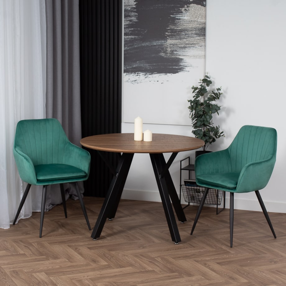 Krzesło tapicerowane welurowe fotel do salonu jadalni