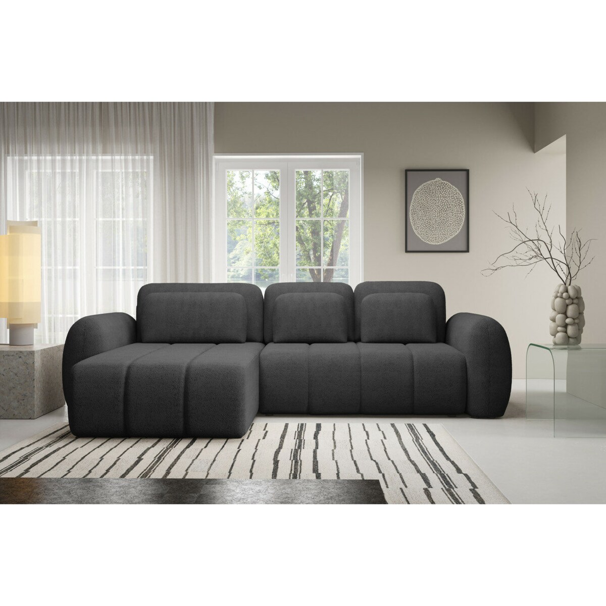 Narożnik CONTII L premium z funkcją spania Kolor: Quelle 92