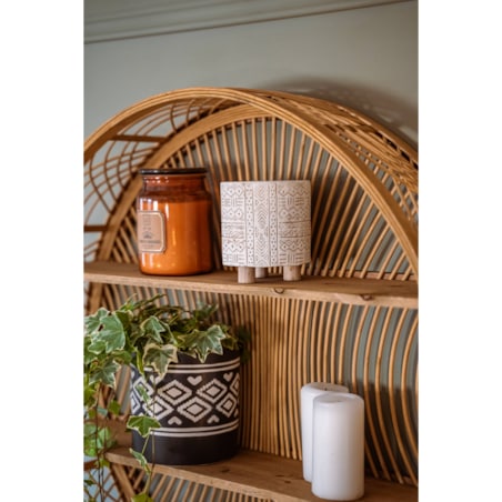 Okrągła półka ścienna Ina z drewna bambusowego, Ø 70 cm
