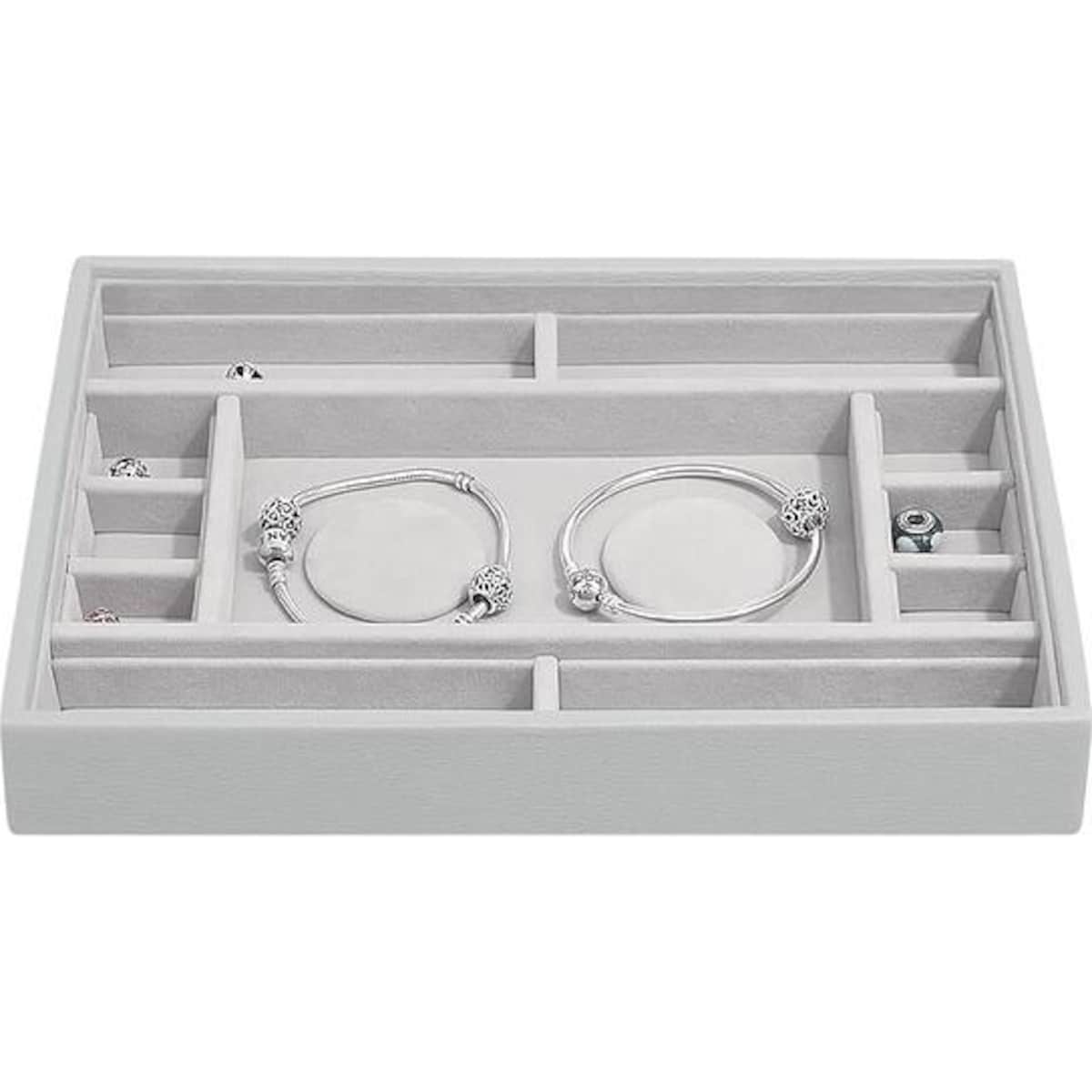 Szkatułka na charmsy Stackers kamienna szarość z przegródkami