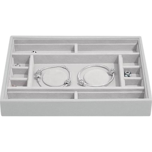 Szkatułka na charmsy Stackers kamienna szarość z przegródkami