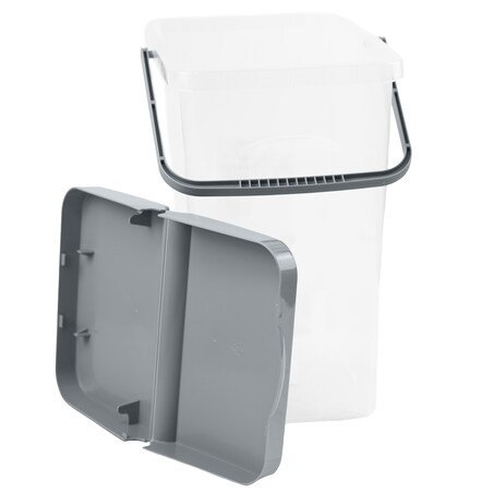 Pojemnik Plastikowy Na Karmę Proszek Z Klapą Pokrywką 10 L Szary