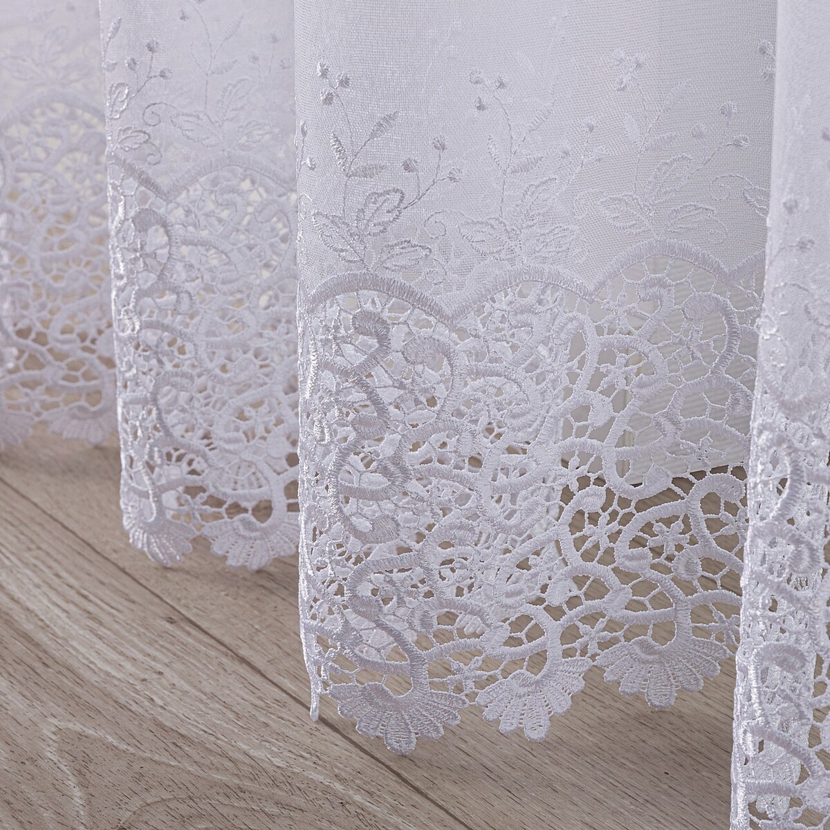 Firana na taśmie 300x245 biały ze wzorem