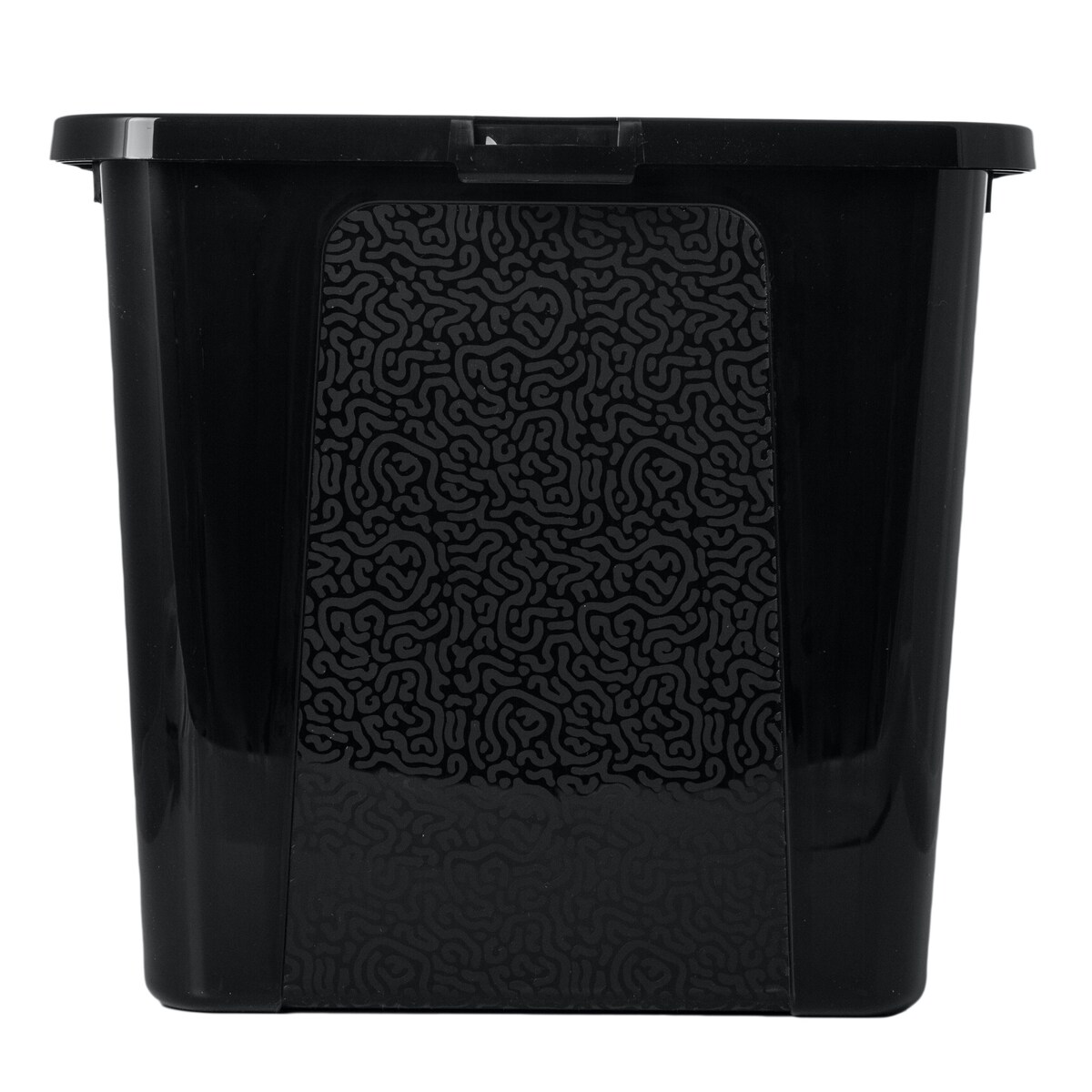 Pojemnik Plastikowy Z Pokrywą Duży Zamykany Pudełko Box Czarny 30L