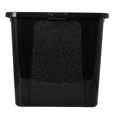 Pojemnik Plastikowy Z Pokrywą Duży Zamykany Pudełko Box Czarny 30L