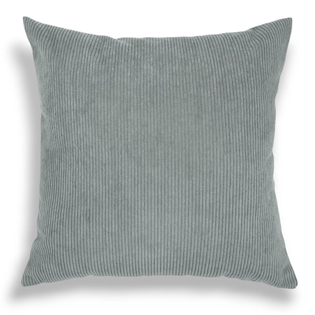Szara sztruksowa poduszka dekoracyjna 50x50 Iga - duża
