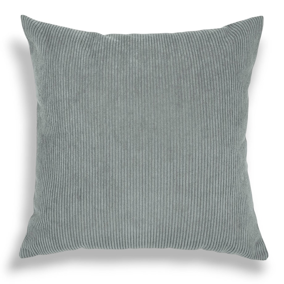 Szara sztruksowa poduszka dekoracyjna 50x50 Iga - duża