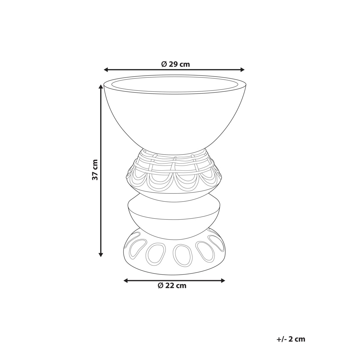 Doniczka 29 cm jasnobrązowa DISPORUM