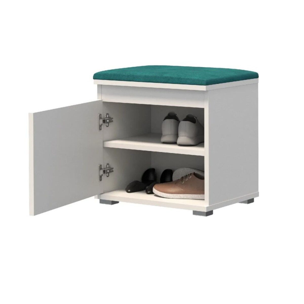 Szafka na buty z siedziskiem SINGAPUR 50 biała/zielona