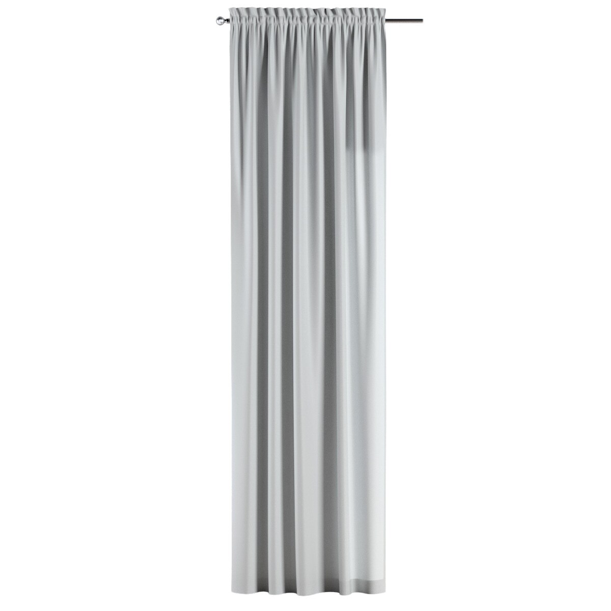 Zasłona na kanale z grzywką 1 szt. 130x260 gołębi srebrny z połyskiem