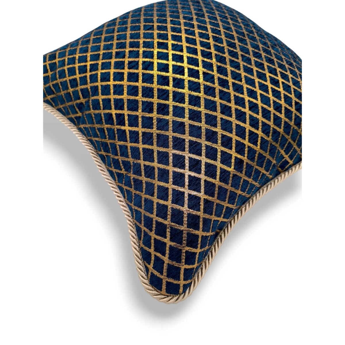 Granatowo-złota poduszka dekoracyjna 45x45 Beatrix