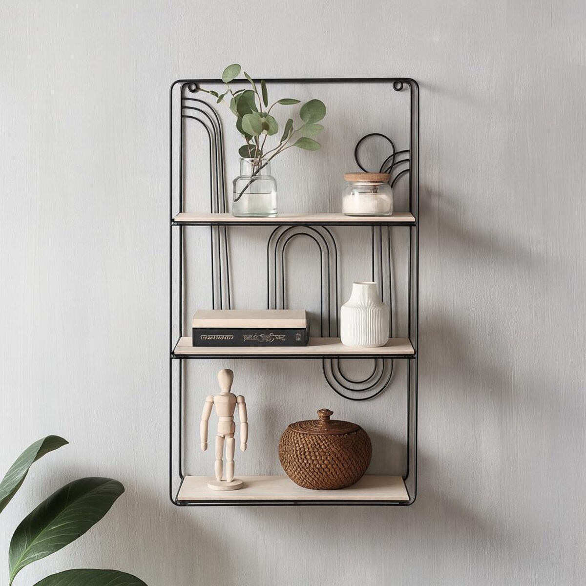 Szafka wisząca, 35 x 12 x 55 cm, 3 piętra, metalowa