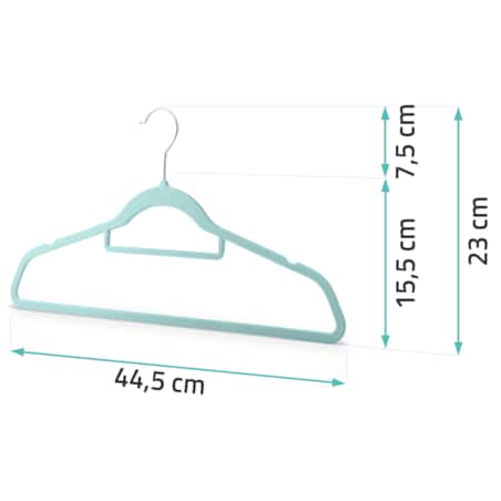 Wieszaki na ubrania welurowe do szafy zestaw 20szt. Massido