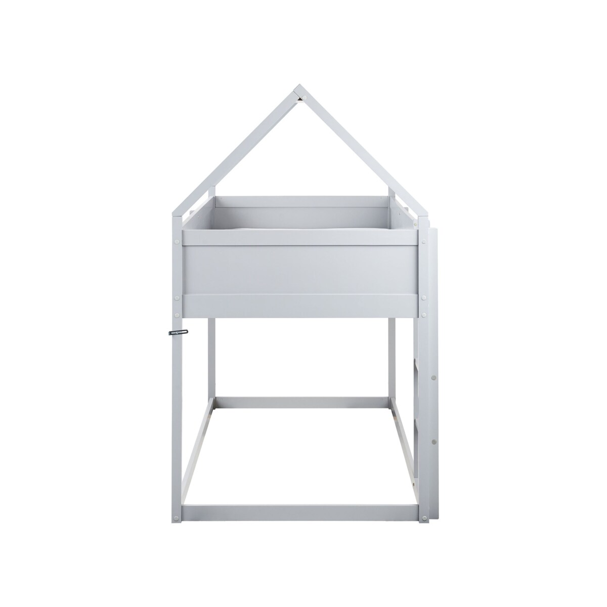 Łóżko na antresoli Domek Drewno DIENNE 90 x 200 cm Szary