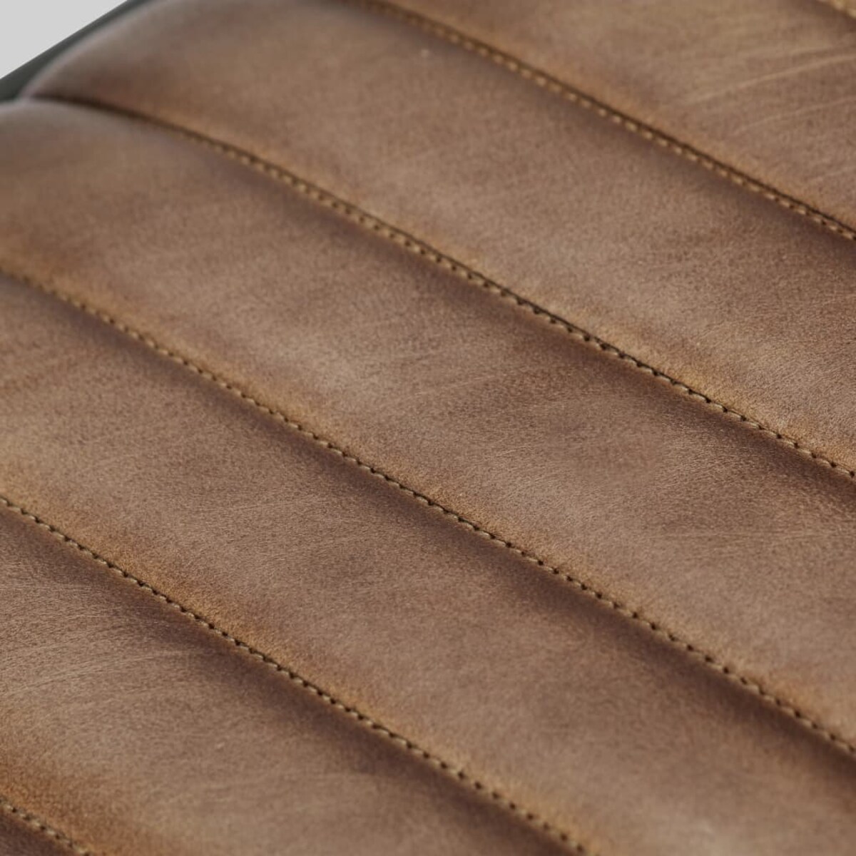 vidaXL Fotel bujany, jasnobrązowy, skóra naturalna