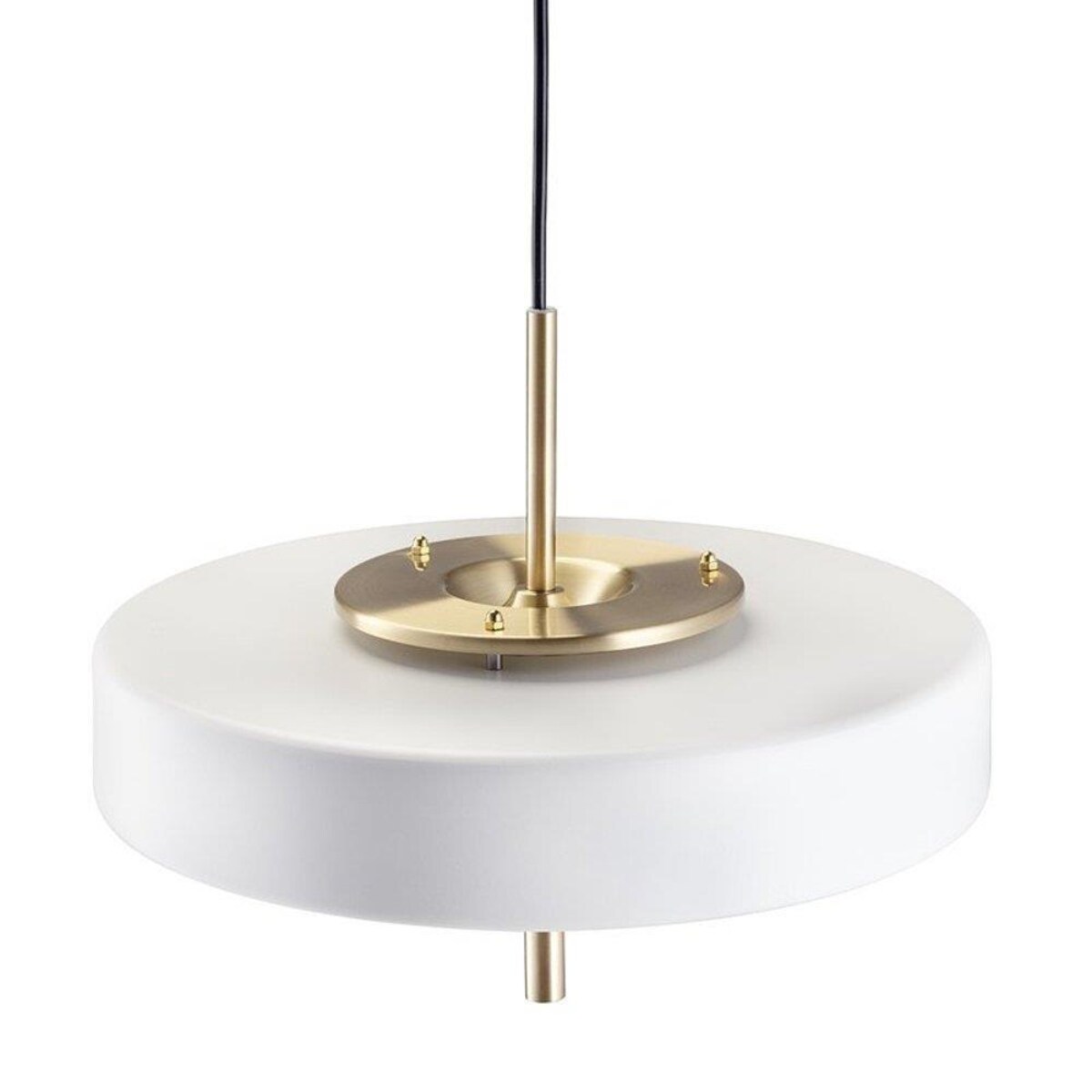 Lampa wisząca okrągła Artdeco ST-MP8872 WHITE Step z włącznikiem biała złota