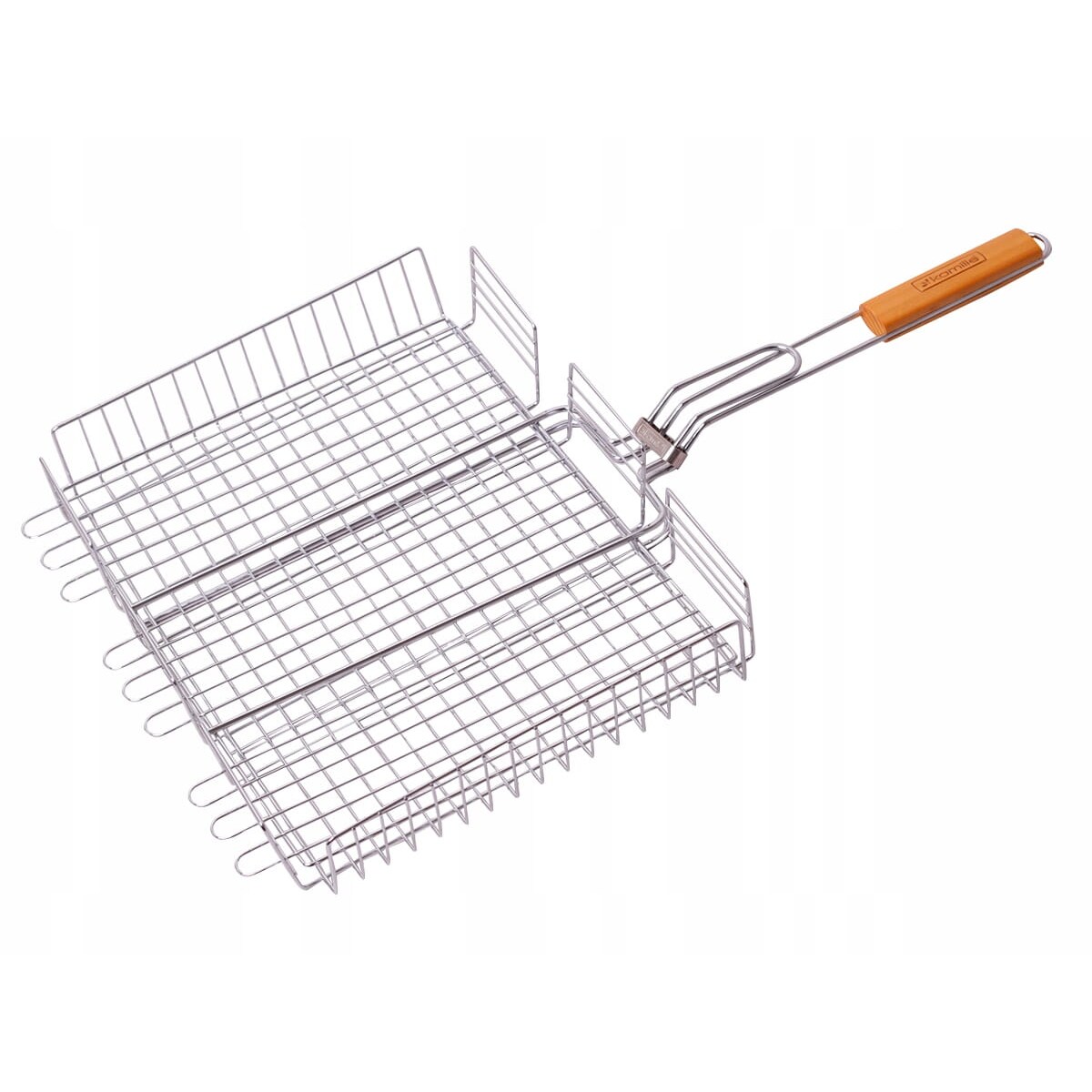 Ruszt do grillowania mięsa ryb warzyw z bokami 30cm SKAUT