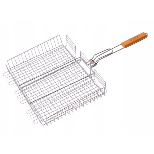 Ruszt do grillowania mięsa ryb warzyw z bokami 30cm SKAUT