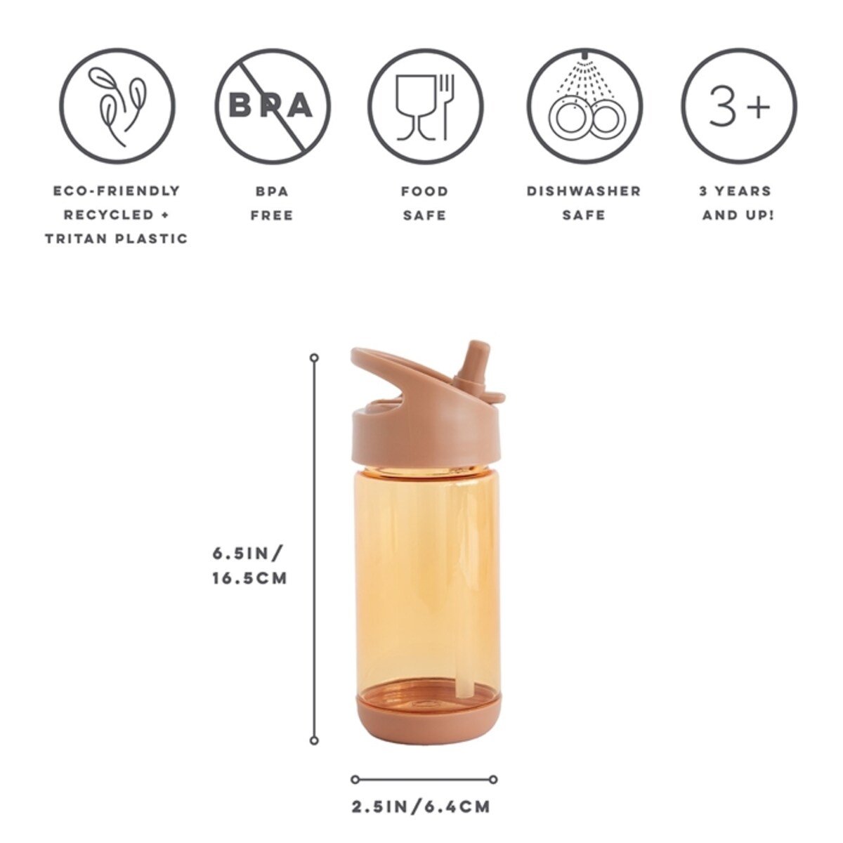 3 Sprouts Bidon dla Dziecka 350ml Recycled Rust