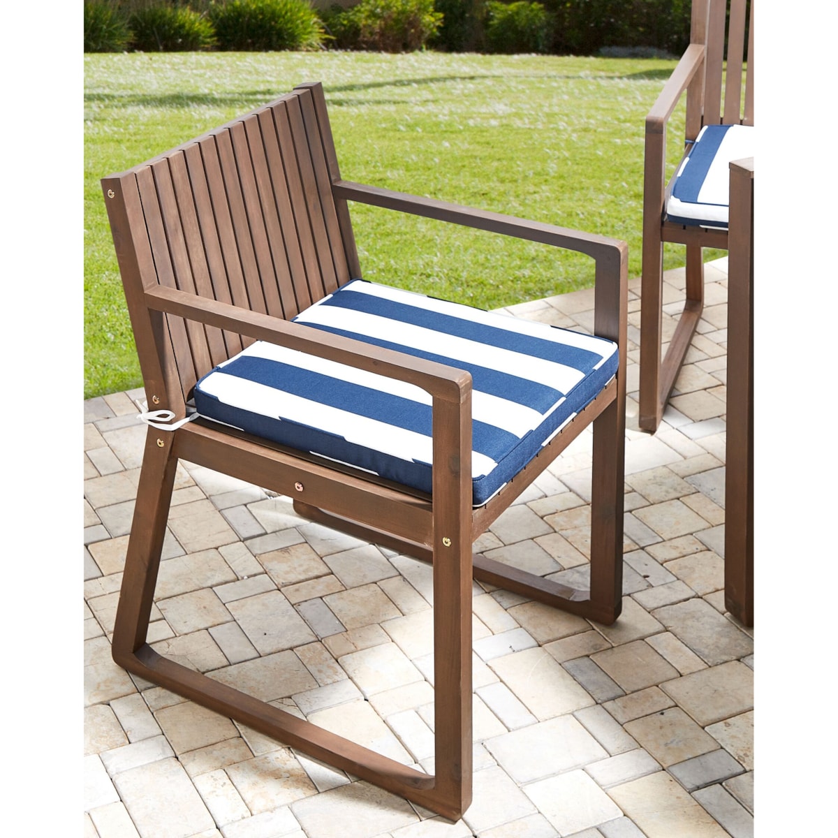 Krzesło ogrodowe Zestaw 8 Drewno Granatowy SASSARI