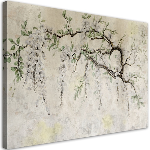 Feeby Obraz na płótnie, Zwisające kwiaty minimalizm 90x60