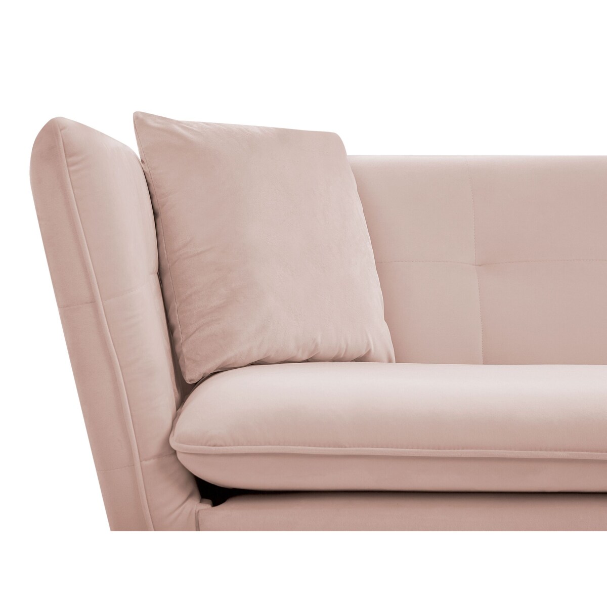 Sofa 3-osobowa welurowa różowa FREDERICA