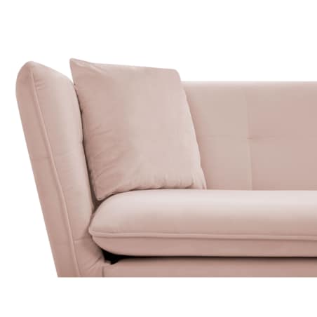 Sofa 3-osobowa welurowa różowa FREDERICA