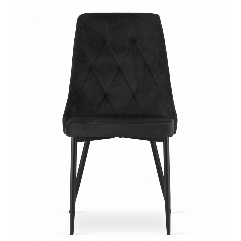 Krzesło Do Jadalni Kuchni Salonu Imola - Czarny Aksamit