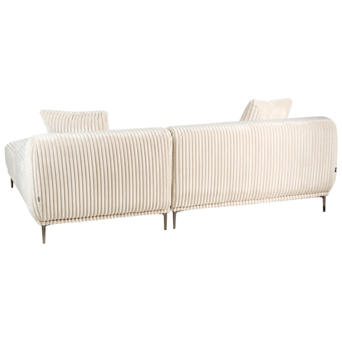 Narożnik lewostronny sztruksowy złamana biel STENUM