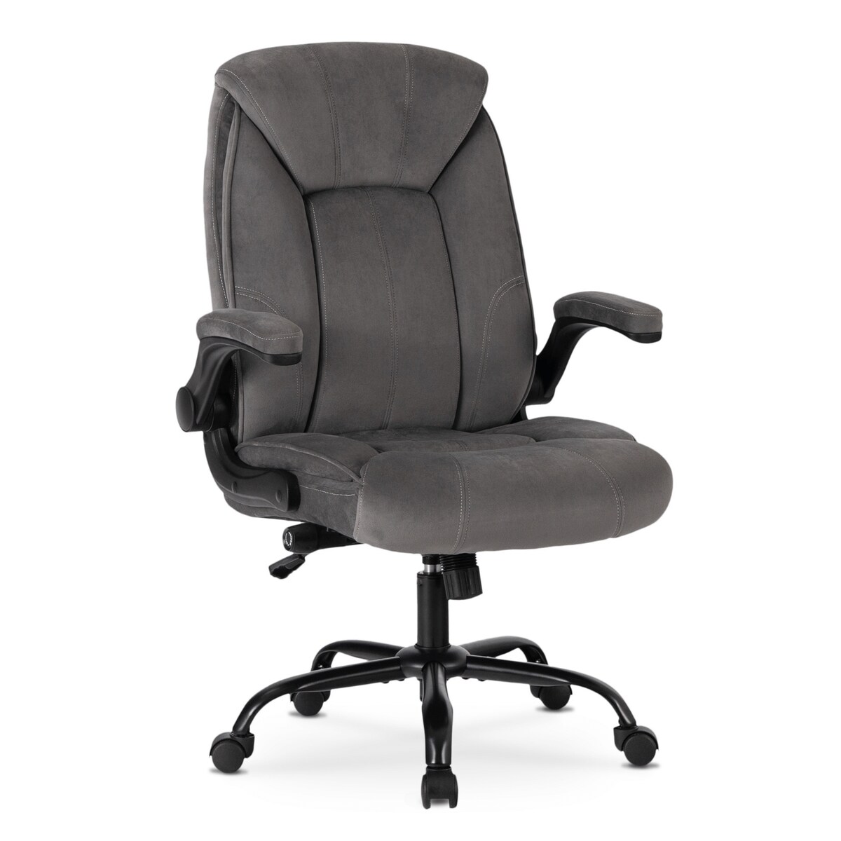 Fotel biurowy obrotowy ergonomiczny do biurka szary COMFORT